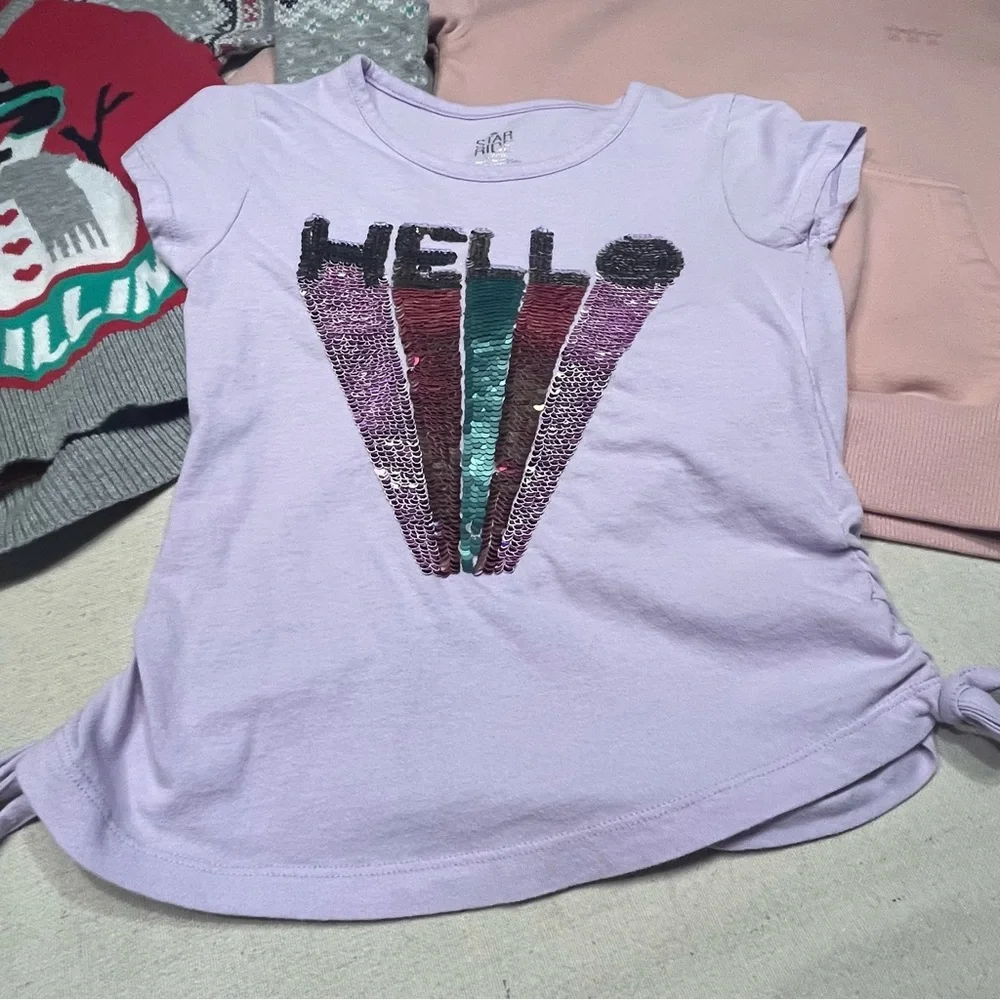 Kids Graphic T-shirt, Holiday Sweater & Hoodie Shirt Set - Size 7/8